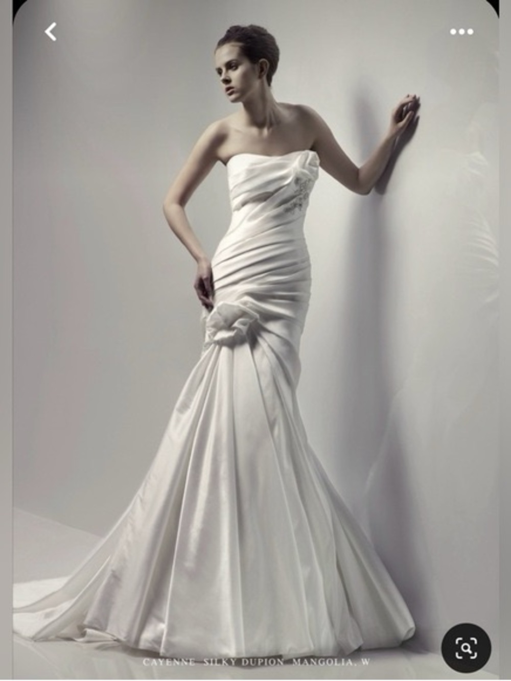 Elegant Strapless White Mermaid Wedding Dress with Side Rosette